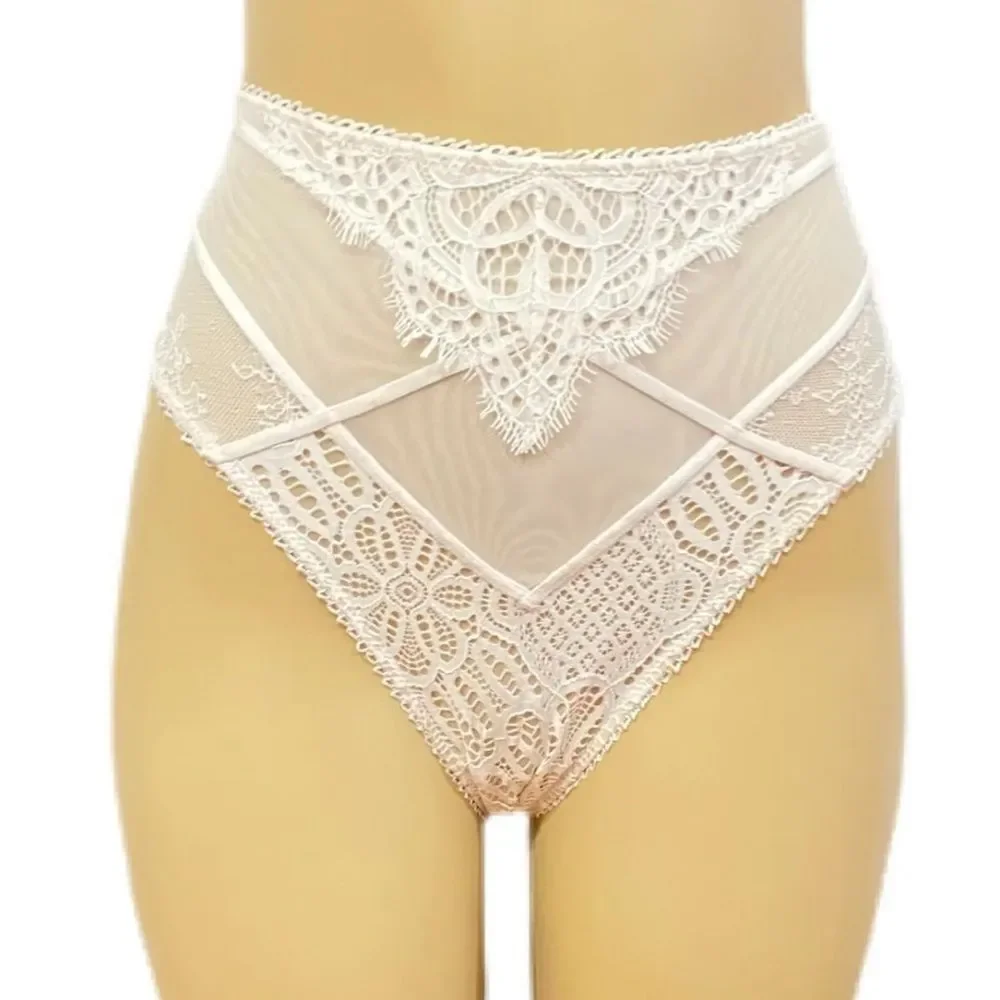 Victorias Secret Dream Angels Crochet Lace & Mesh High Waist thong panty Large